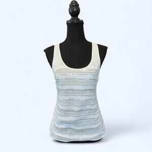 Vintage Y2K White festival fairy sequin tank top Size XS